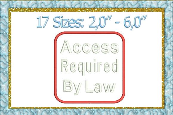 Access Required by Law Embroidery