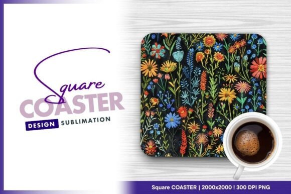 Colorful Floral Embroidery Pattern