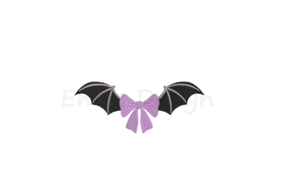 Coquette Halloween Bat Embroidery