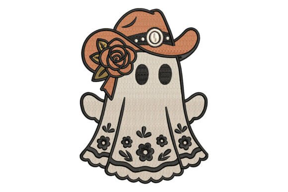 Cowgirl Ghost Embroidery Design