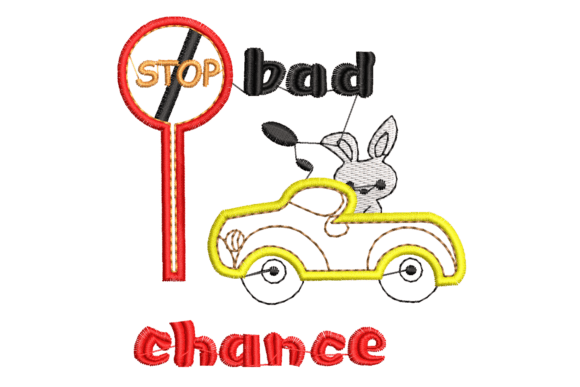 Cute Cartoon Car Embroidery Design