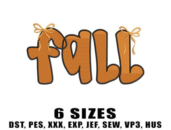 Cute Cozy Fall Embroidery Design