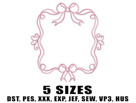Fancy Pink Border Embroidery Design