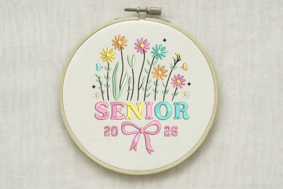Floral Senior 2026 Embroidery