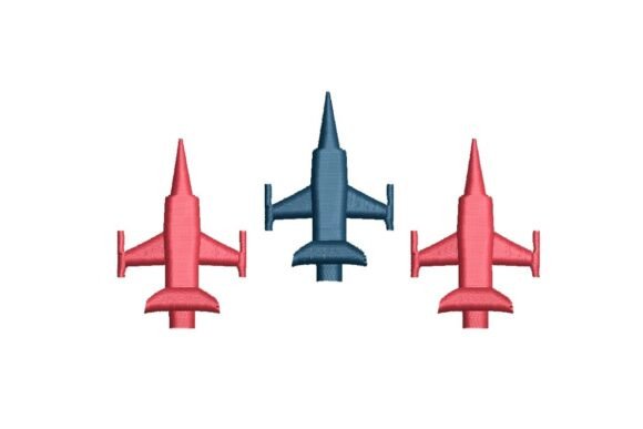 Jet Formation Planes Embroidery Design