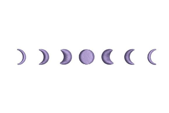 Moon Phases Embroidery Design