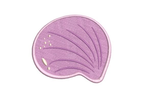 Purple Fan Shell Embroidery Design