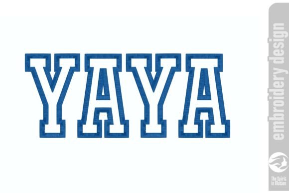 YAYA Applique Embroidery Design